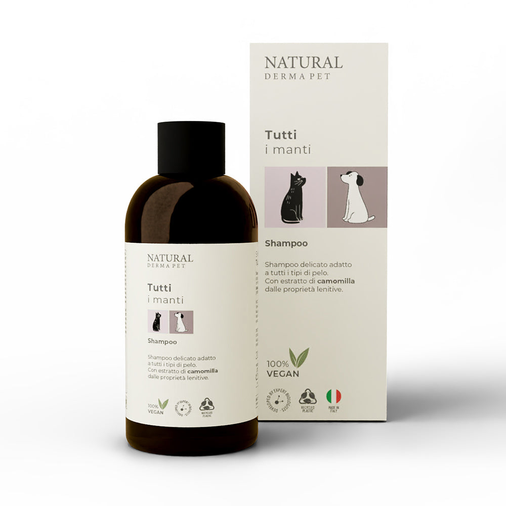 Shampoo tutti i manti cane e gatto Natural Derma Pet