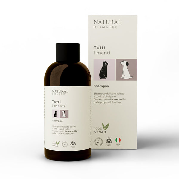 Shampoo tutti i manti cane e gatto Natural Derma Pet