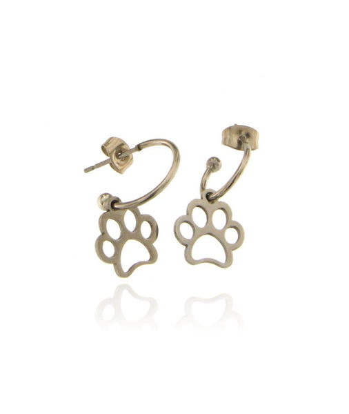 Orecchini cerchi con pendente zampa LAMÙ