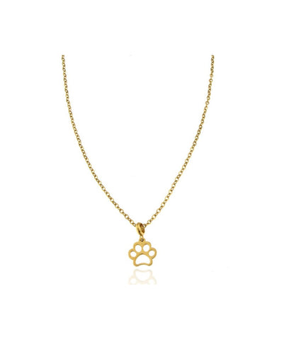 Collana in acciaio e oro con zampa LAMÙ
