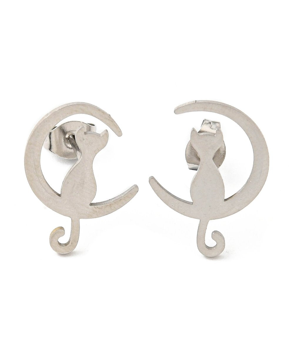 Orecchini luna gatto LAMÙ