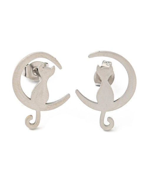 Orecchini luna gatto LAMÙ