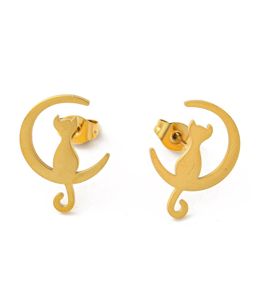 Orecchini luna gatto LAMÙ